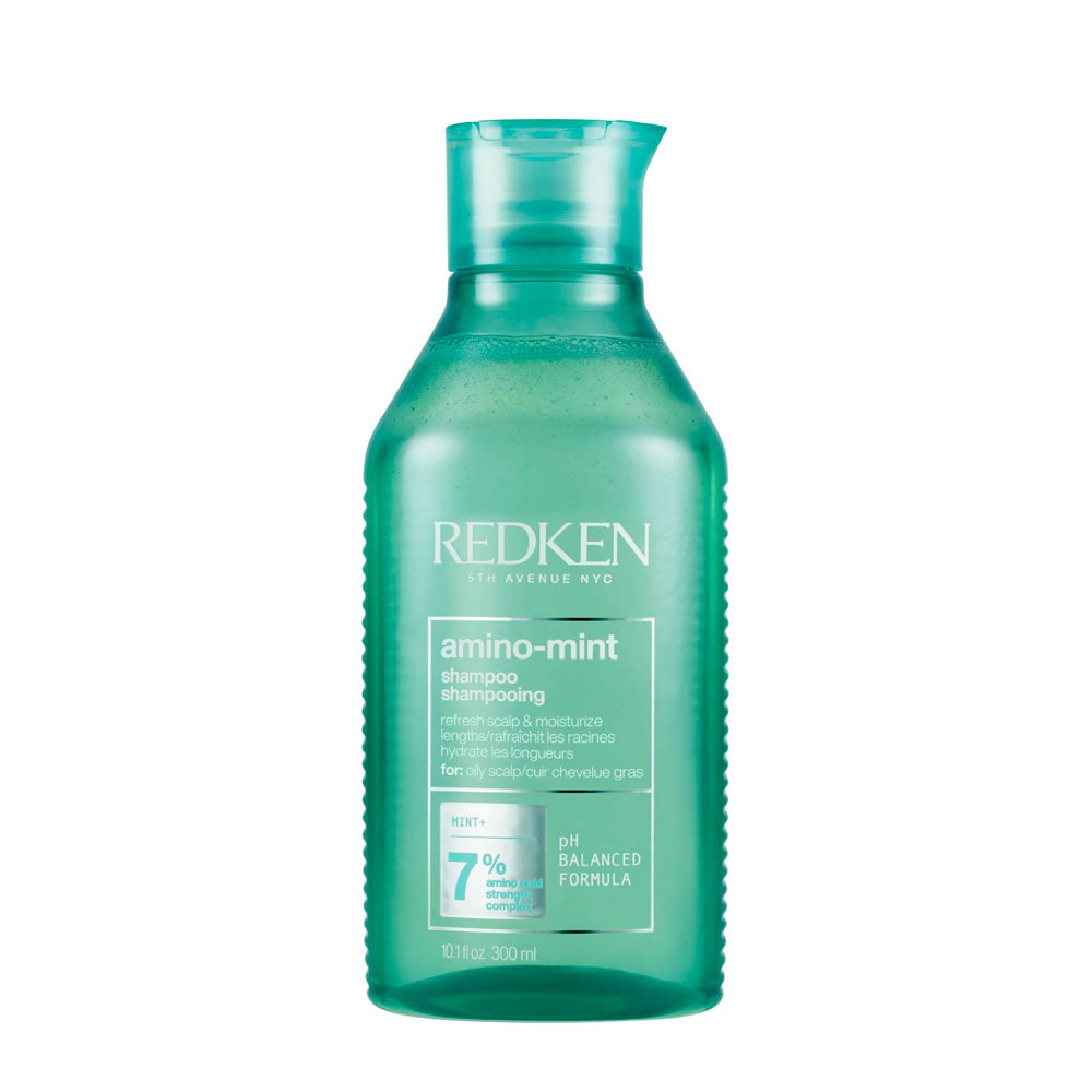 Redken Amino Mint Shampoo 300ml - shampoo per un cuoio capelluto purificato, rinfrescato e idratato [all]
