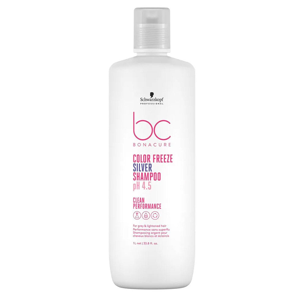 Schwarzkopf BC Bonacure Color Freeze Silver Shampoo pH 4.5 1000ml  - shampoo antigiallo per capelli grigi e bianchi [all]