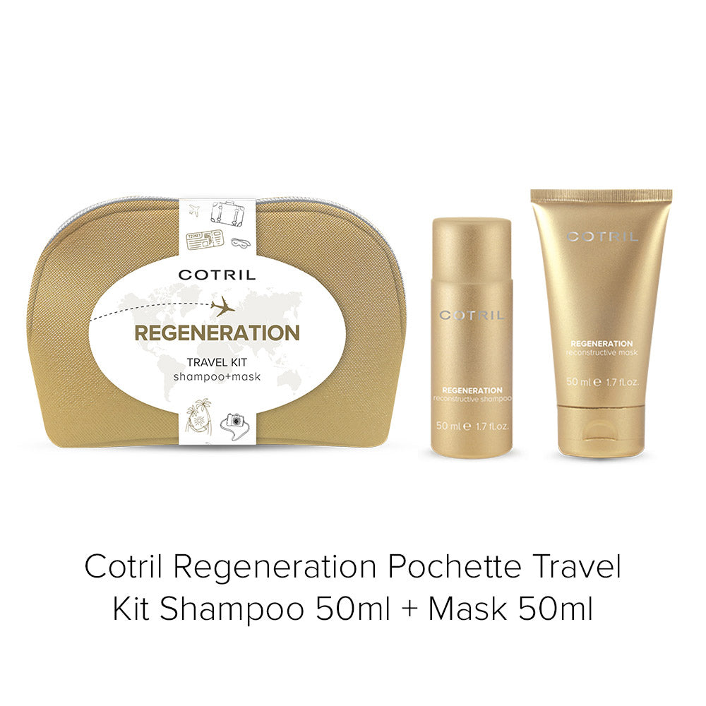 Cotril Regeneration Pochette Travel Kit Shampoo 50ml + Mask 50ml - kit da viaggio