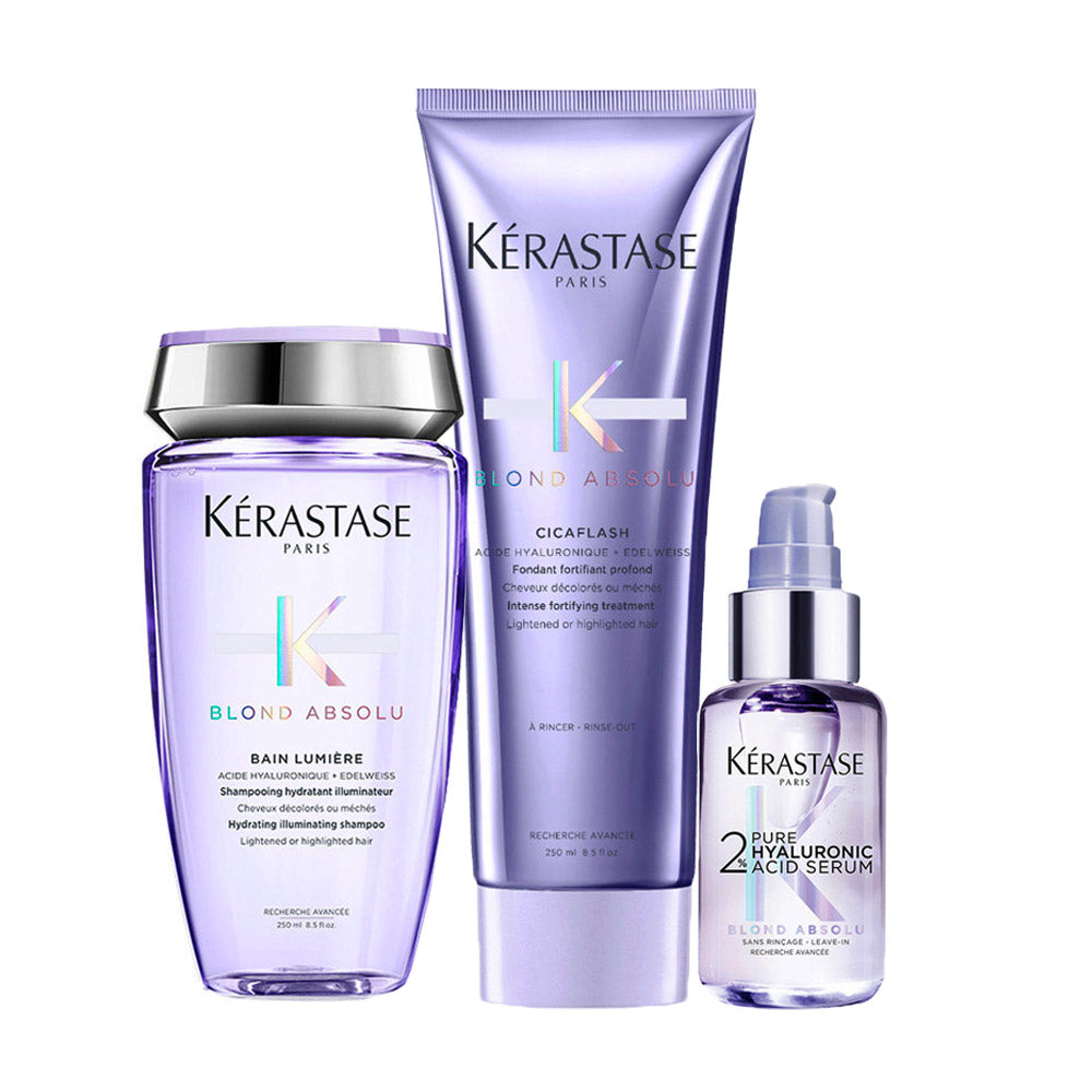 Kerastase Blond Absolu Bain Lumière 250ml Cicaflash 250ml Serum 2% Hyaluronic Acid 50ml [all]