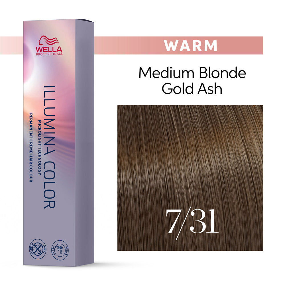 Wella Illumina Color 7/31 Biondo Medio Oro Cenere 60ml - colorazione permanente [all]
