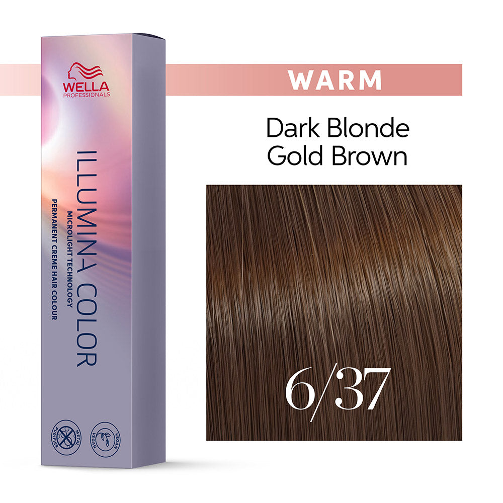 Wella Illumina Color 6/37 Biondo Scuro Oro Sabbia 60ml - colorazione permanente [all]