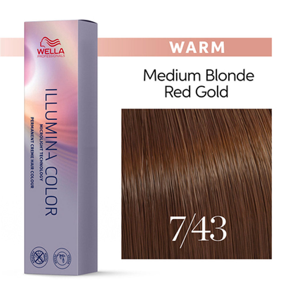 Wella Illumina Color 7/43 Biondo Medio Rame Dorato 60ml - colorazione permanente [all]