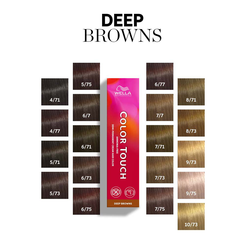 Wella Color Touch Deep Browns 7/71 Biondo Medio Sabbia Cenere 60ml - colore semipermanente senza ammoniaca [all]