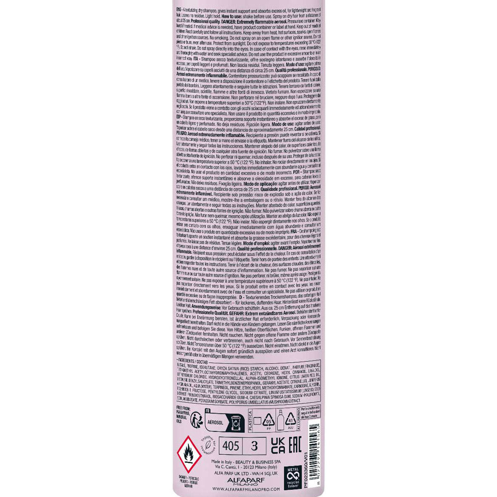 Alfaparf Milano Semi Di Lino Style&Care Texturizing Dry Shampoo 300ml - shampoo secco texturizzante