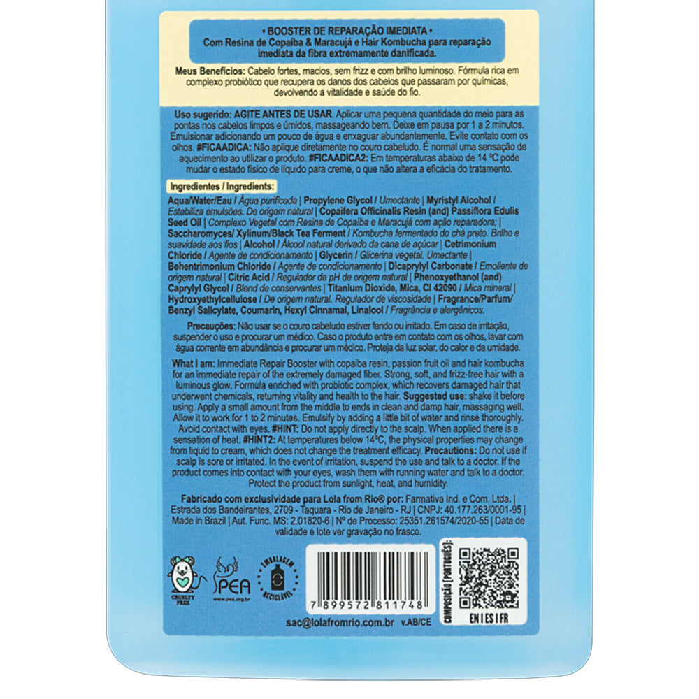 Lola From Rio Danos Vorazes Booster De Reparação Imediata 250ml - balsamo liquido anticrespo [all]