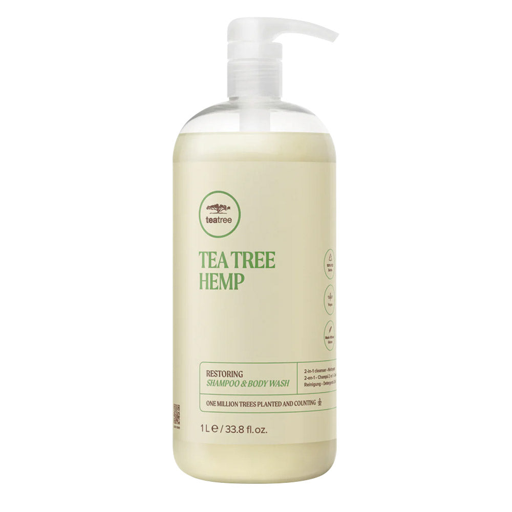 Paul Mitchell Tea Tree Hemp Restoring Shampoo & Body Wash 1000ml - detergente 2 in 1