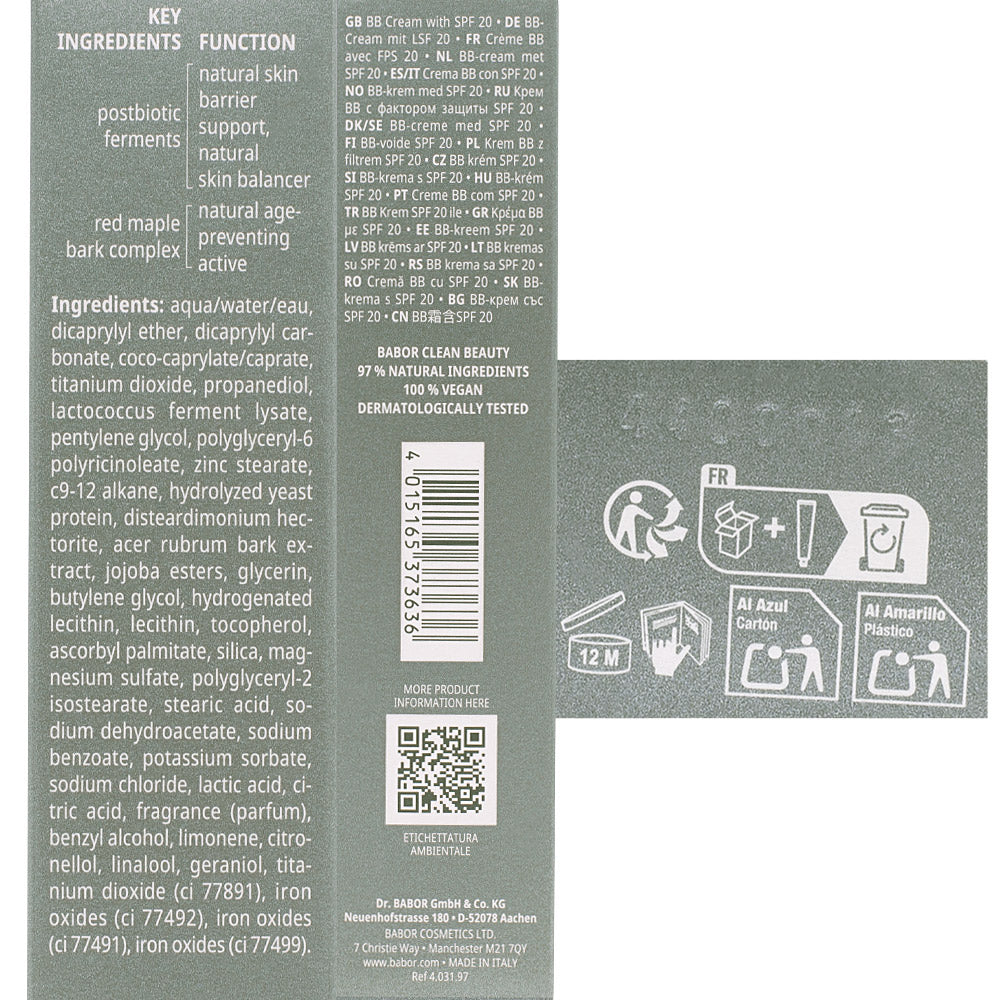 Babor Doctor Babor Microbiomic BB Cream 01 Light Spf20 40ml - crema colorata viso