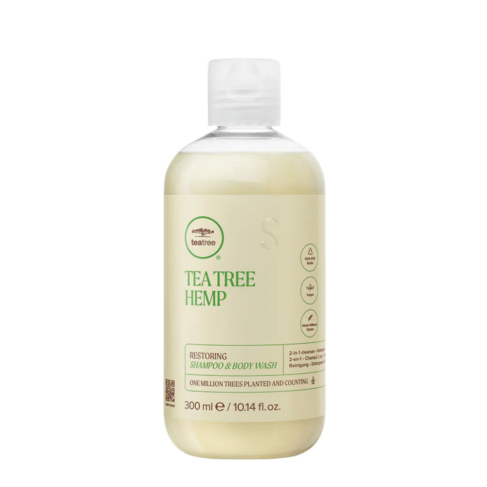 Paul Mitchell Tea Tree Hemp Restoring Shampoo & Body Wash 300ml - detergente 2 in 1 per capelli e corpo