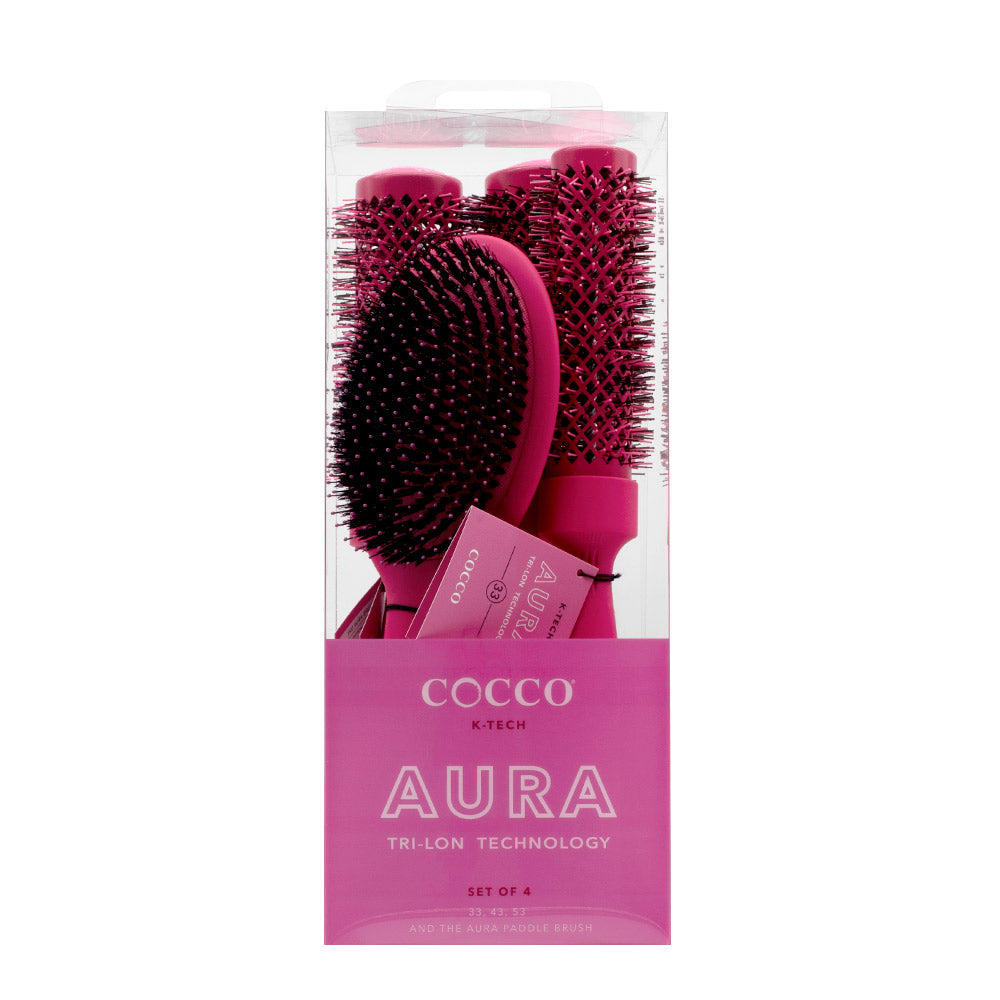 Cocco Aura Brush Set Pink 4pz - set di spazzole