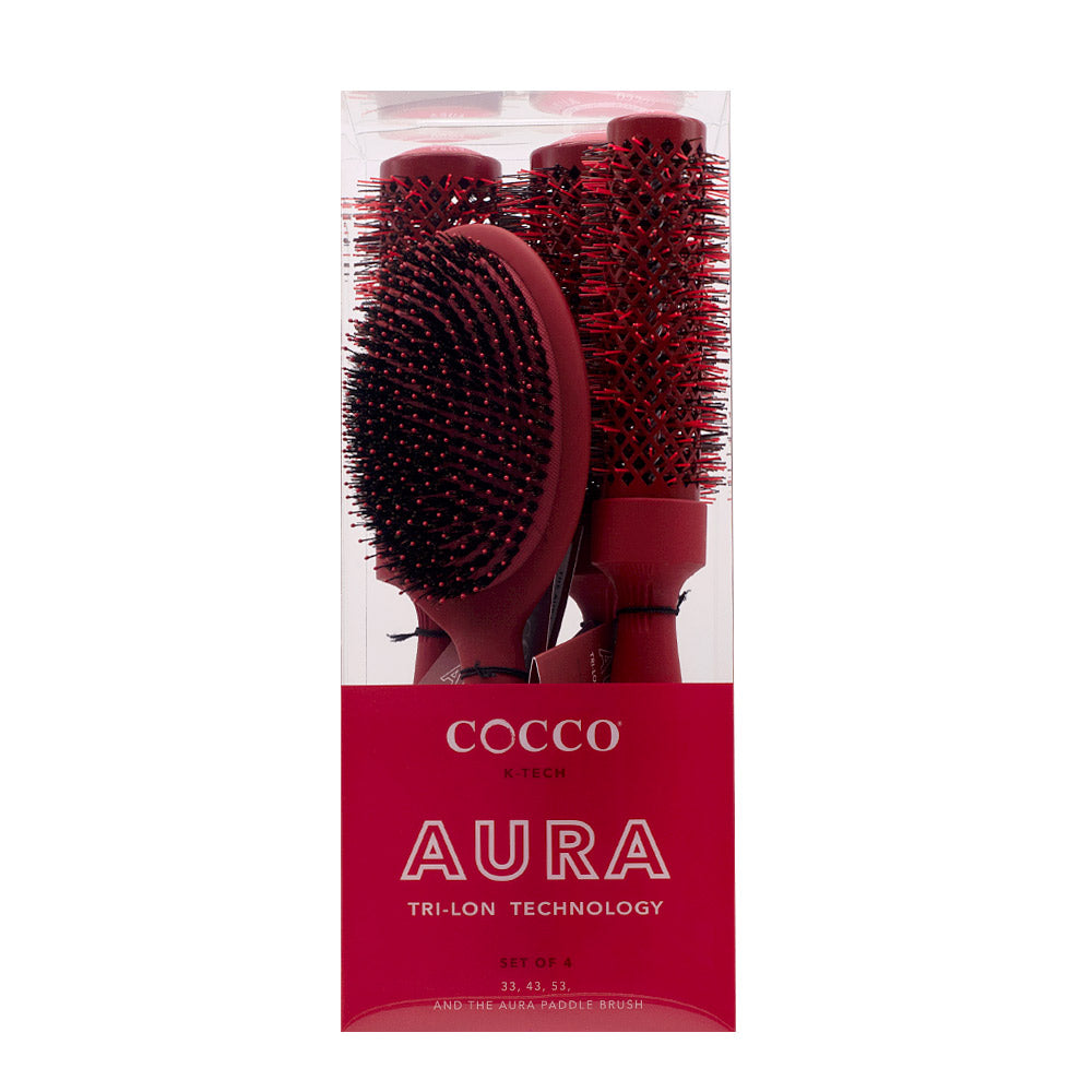 Cocco Aura Brush Set Red 4pz - set di spazzole