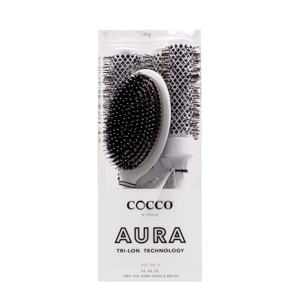 Cocco Aura Brush Set White 4pz - set di spazzole