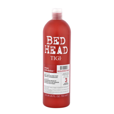 Tigi Bed Head Urban Antidotes Resurrection 3 Shampoo 750ml - shampoo very damaged hair