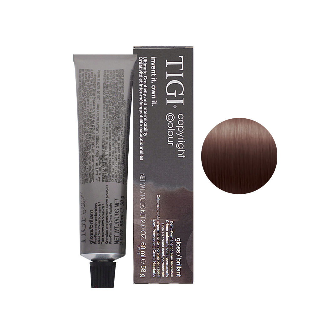 6/85 Dark Ash Mahogany Blonde Tigi Gloss 60ml
