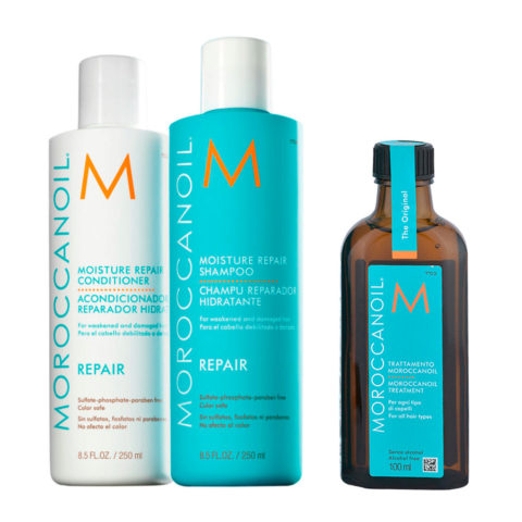 Moroccanoil Kit7 Moisture Repair Shampoo 250ml e conditioner 250ml Oil Treatment 100ml