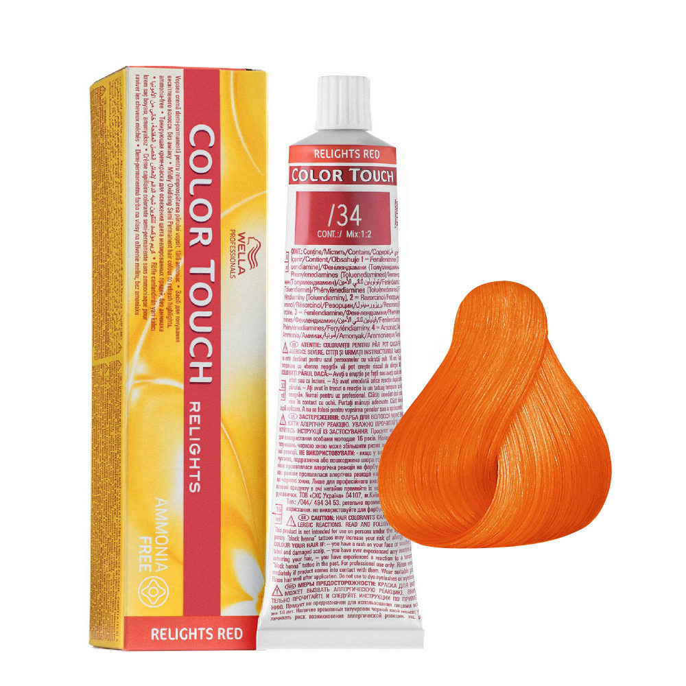 /34 Gold copper Wella Color Touch Relights red ammonia free 60ml