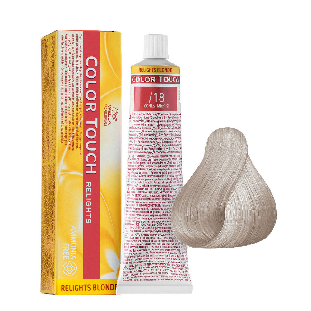 18 ash Wella Color blonde ammonia free 60ml | Hair Gallery