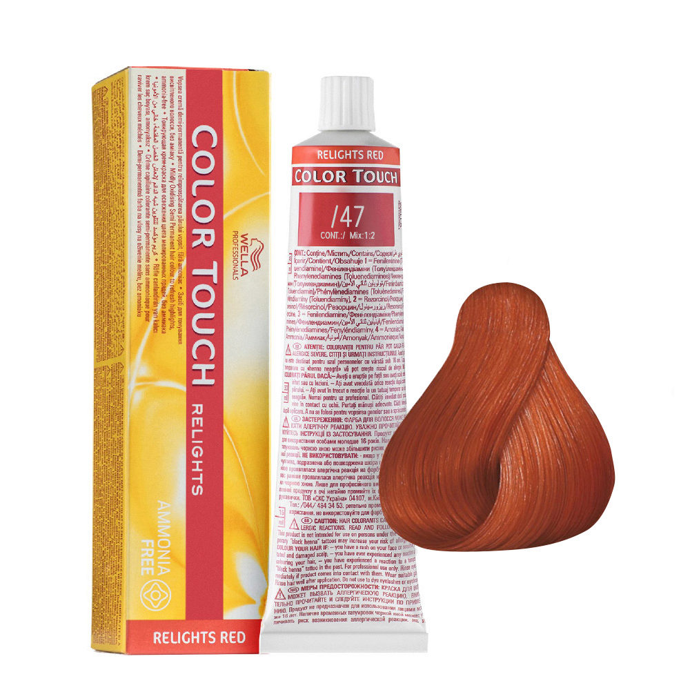 Wella Color Touch Relights Red /47 Sand Copper 60ml  - semi-permanent colouring without ammonia