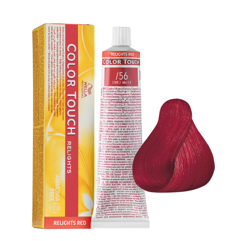 /56 Mahogany Violet Wella Color Touch Relights red ammonia free 60ml