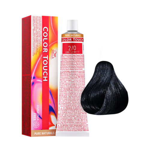 Wella Color Touch Pure Naturals 2/0 Black 60ml - semi-permanent color without ammonia