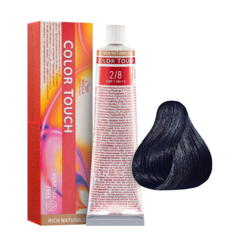 2/8 Black Bluish Wella Color Touch Rich Naturals ammonia free 60ml
