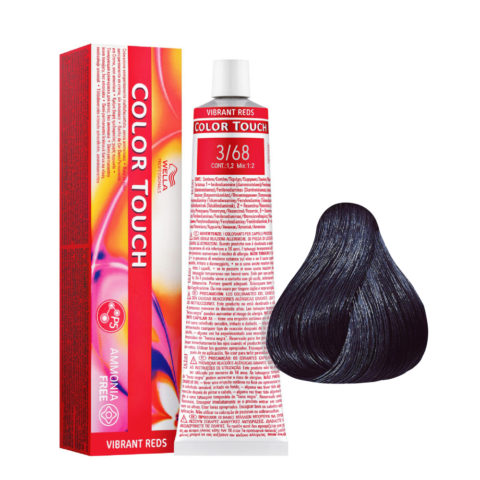 Wella Color Touch Vibrant Reds 3/68 Bluette Violet Dark Brown 60ml  - semi-permanent color without ammonia