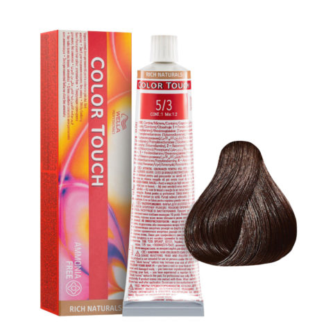 5/3 Light Brown Gold Brown Wella Color Rich Naturals Touch ammonia free 60ml