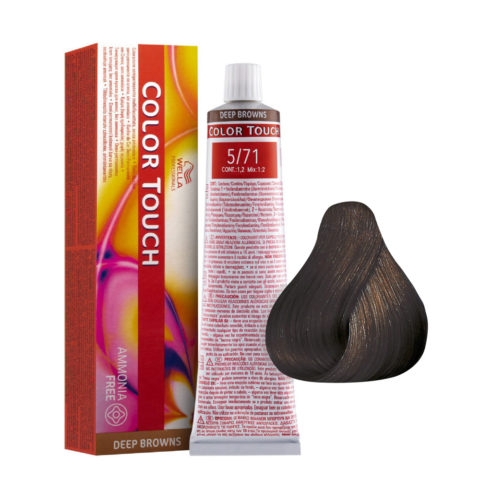 Wella Color Touch Deep Browns 5/71  Light Brown Ash Sand 60ml - demi-permanent color without ammonia