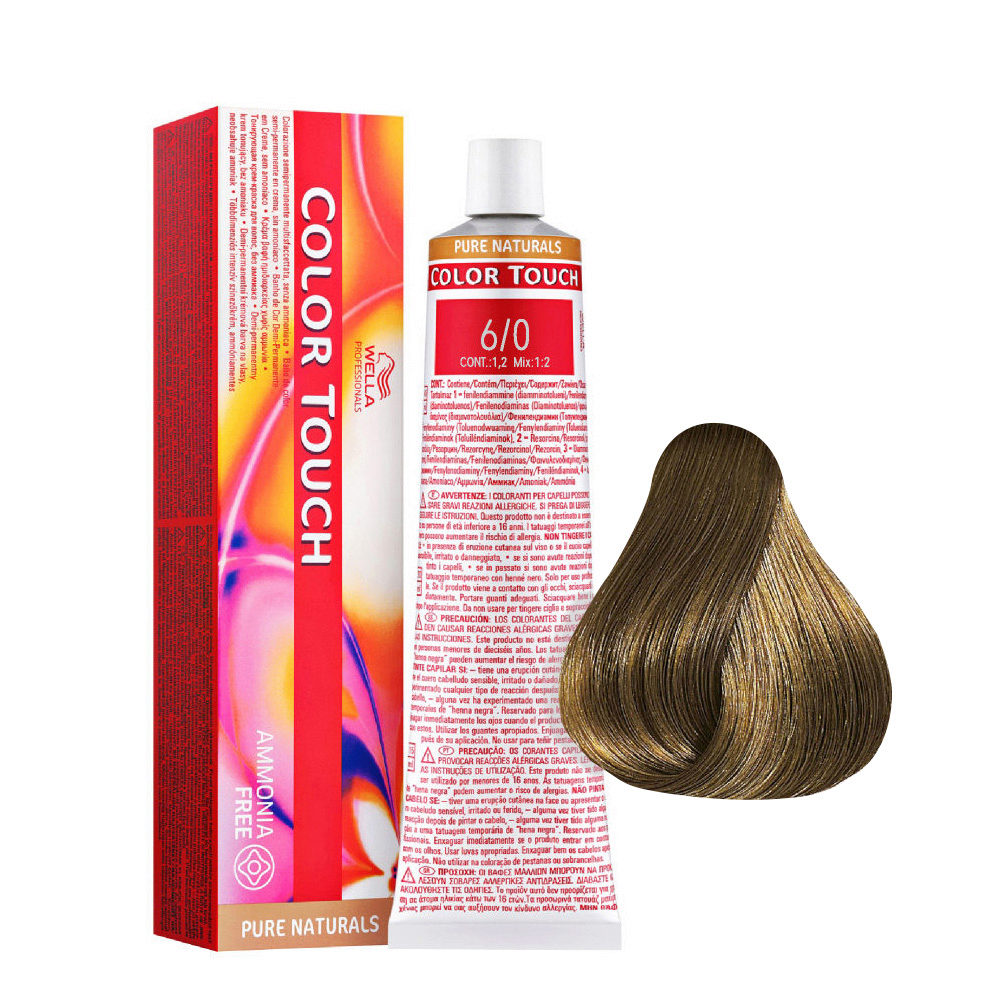 6/0 Intense Blonde Dark Wella Color Touch Pure Naturals ammonia free 60ml