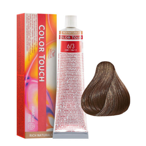 6/3 Dark Gold Blonde Wella Color Touch Rich Naturals ammonia free 60ml