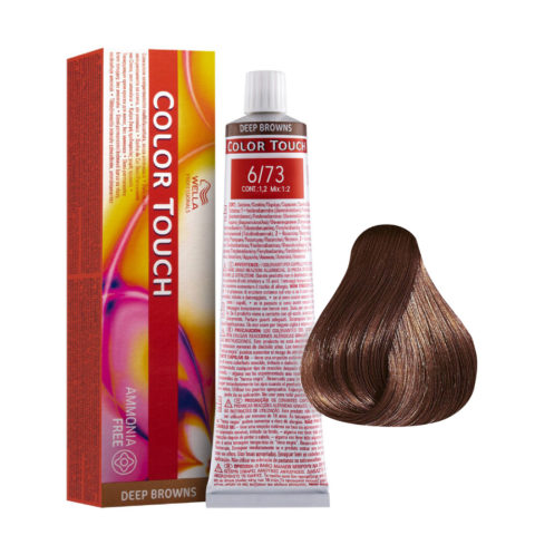 Wella Color Touch Deep Browns 6/73 Dark Blond Golden Sand 60ml - demi-permanent color without ammonia