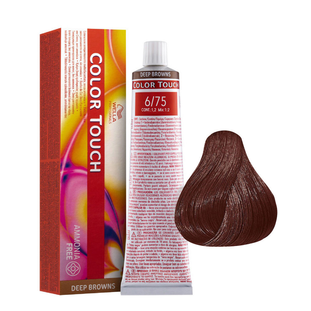 Wella Color Touch Deep Browns 6/75 Dark Blonde Sand Mahogany 60ml - demi-permanent color without ammonia