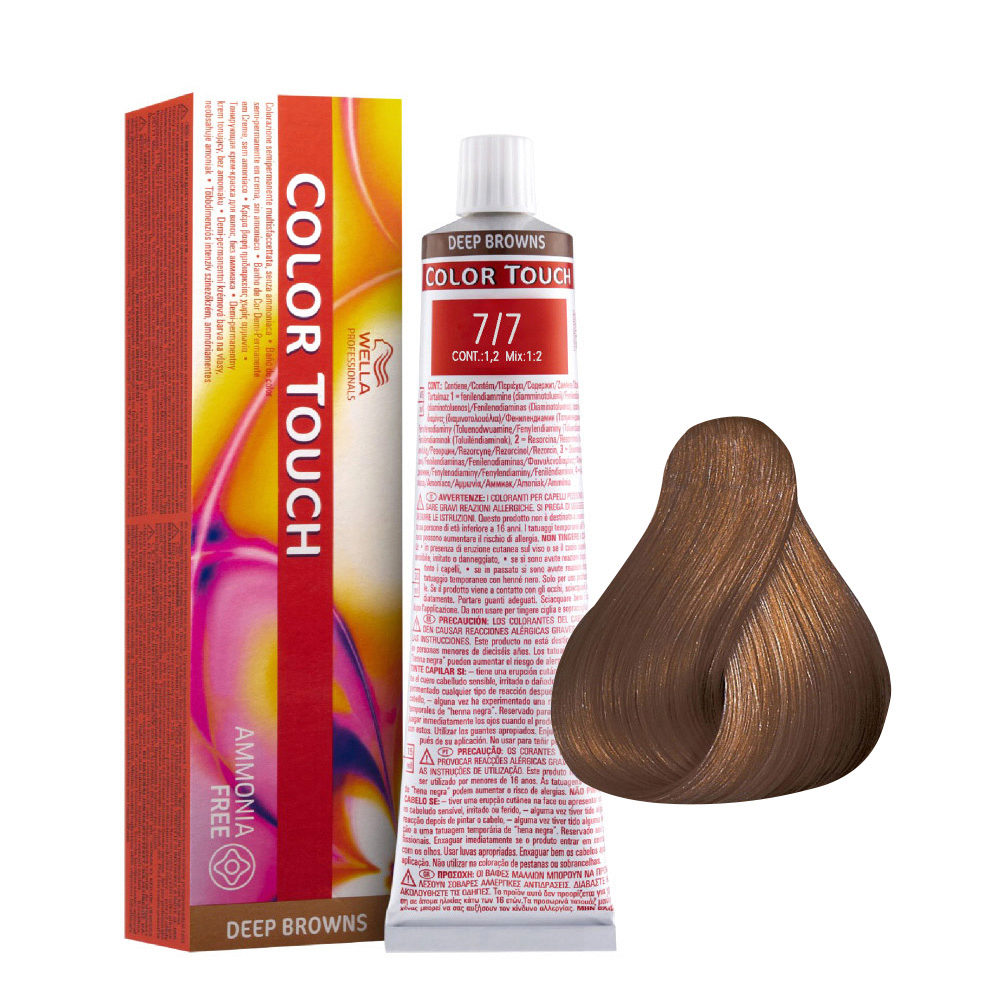 Wella Color Touch Deep Browns 7/7 Medium Sand Blonde 60ml - demi-permanent color without ammonia