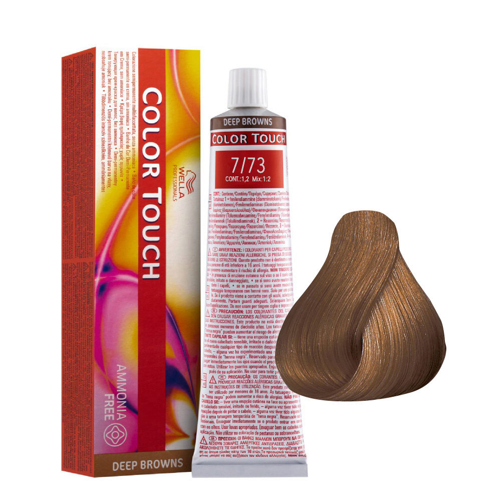 7/73 Warm Caramel Wella Color Touch Deep Browns ammonia free 60ml