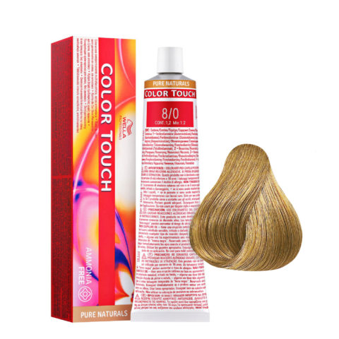 8/0 Intense Blonde Light Wella Color Touch Pure Naturals ammonia free 60ml