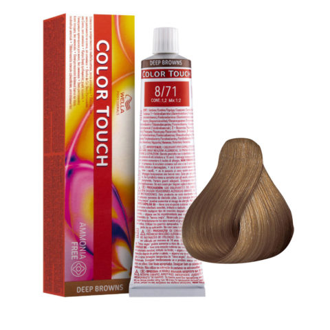 Wella Color Touch Deep Browns 8/71  Light Blond Ash Sand 60ml - demi-permanent color without ammonia