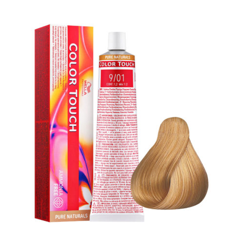 9/01 Blonde Very Clear Natural Golden Wella Color Touch Pure Naturals ammonia free 60ml