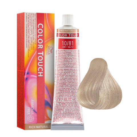10/81 Lightest Pearl Ash Blonde Wella Color Touch Rich Naturals ammonia free 60ml
