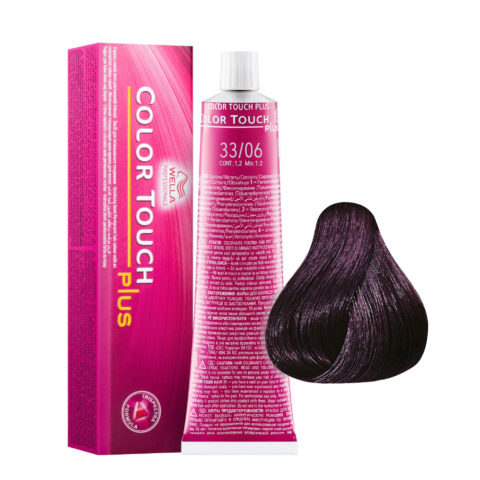 33/06 Intense dark brown natural violet Wella Color touch Plus ammonia free 60ml