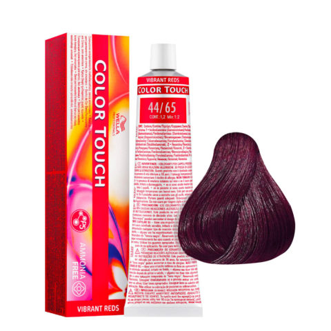 44/65 Medium Intense Violet Mahogany Brown Wella Color Touch Vibrant Reds ammonia free 60ml
