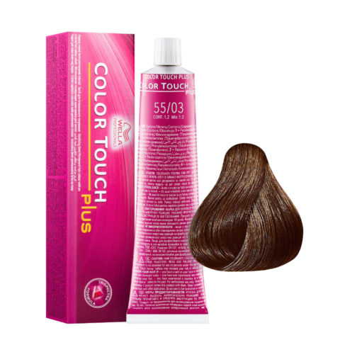 Wella Color Touch 55/03 Light Intense Natural Golden Brown 60ml - demi-permanent colour