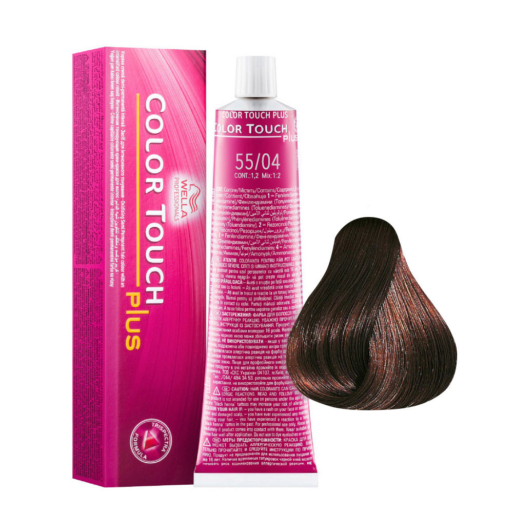 55/04 Intense light natural red brown Wella Color touch Plus ammonia free 60ml