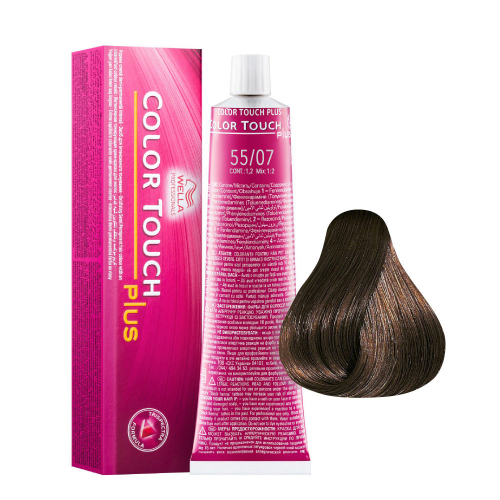 55/07 Intense light natural brunette brown Wella Color touch Plus ammonia free 60ml
