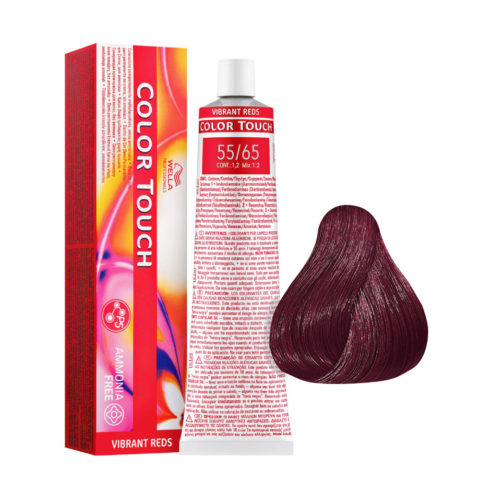 55/65 Light Intense Violet Mahogany Brown Wella Color Touch Vibrant Reds ammonia free 60ml