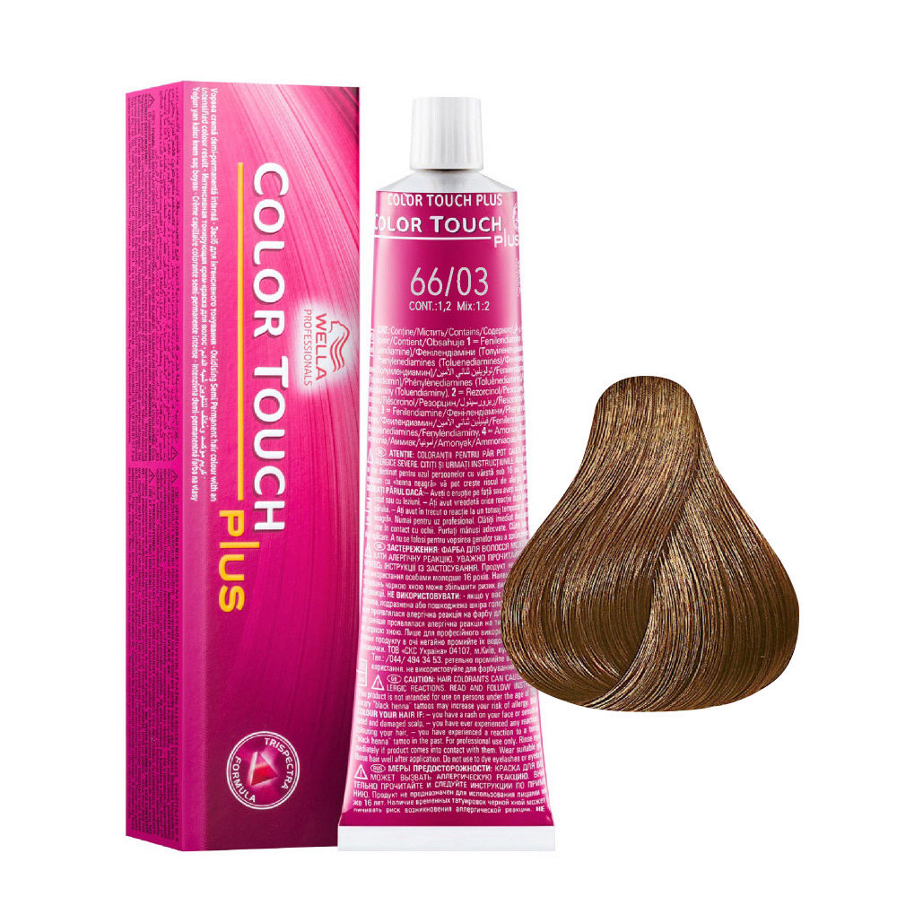 Wella Color Touch Plus 66/03 Intense Dark Natural Golden Blonde 60ml - demi-permanent colour