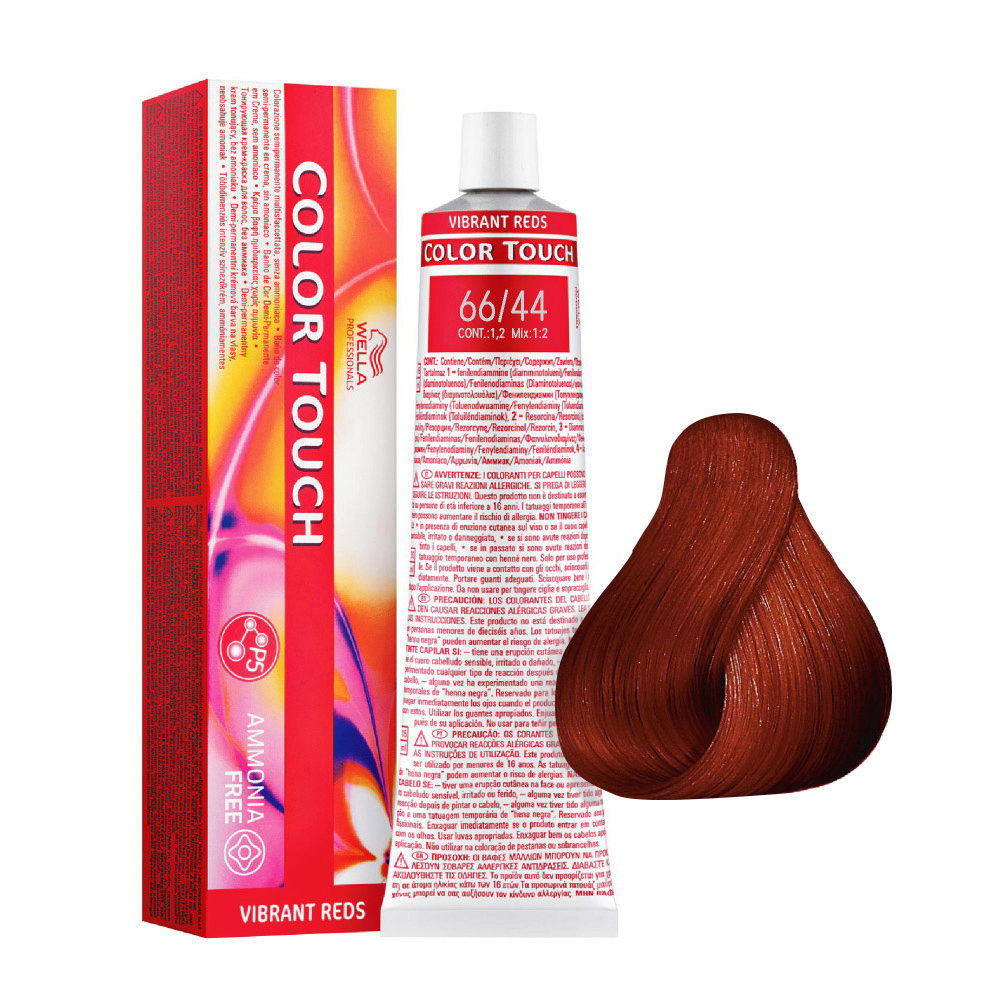 Wella Color Touch Vibrant Reds 66/44 Intense Dark Blonde Copper 60ml  - semi-permanent color without ammonia