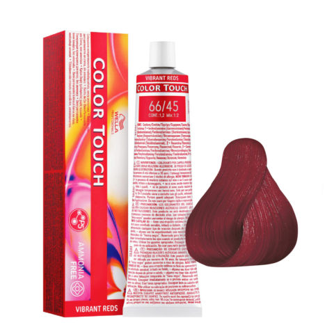 Wella Color Touch Vibrant Reds 66/45 Intense Dark Blonde Mahogany Copper 60ml - semi-permanent color without ammonia
