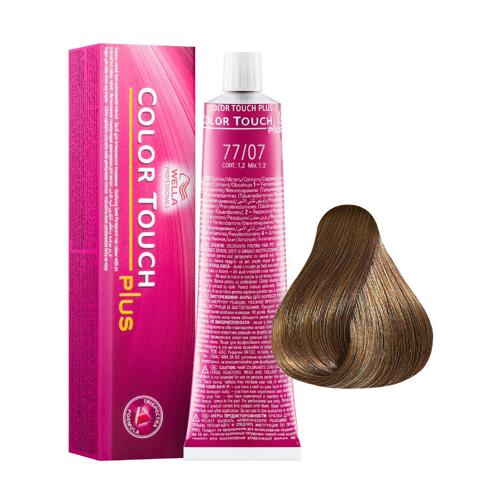 Wella Color Touch Plus 77/07 Medium Intense Natural Sand Blonde 60ml - demi-permanent colour