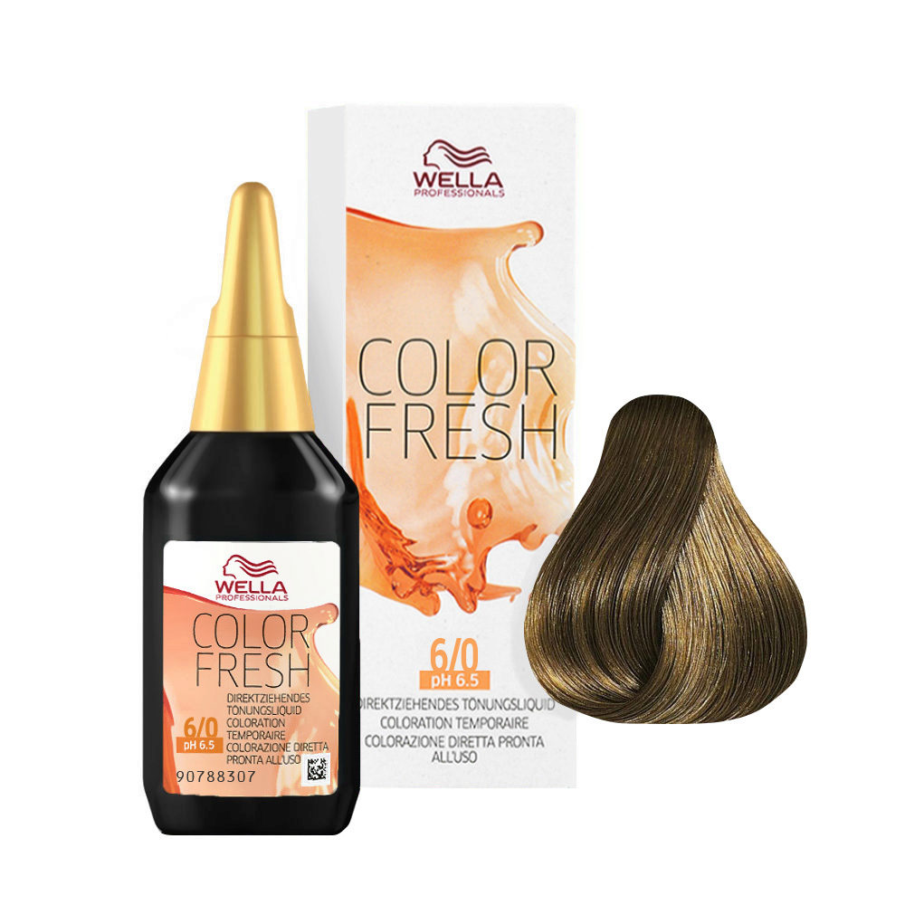 Wella Color Fresh 6/0 Dark Blond 75ml - conditioning colour enhancer without ammonia