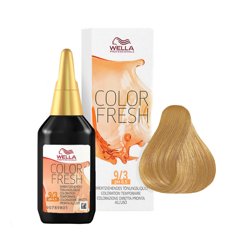 Wella Color Fresh 9/3 Very Light Golden Blond 75ml  - conditioning colour enhancer without ammonia